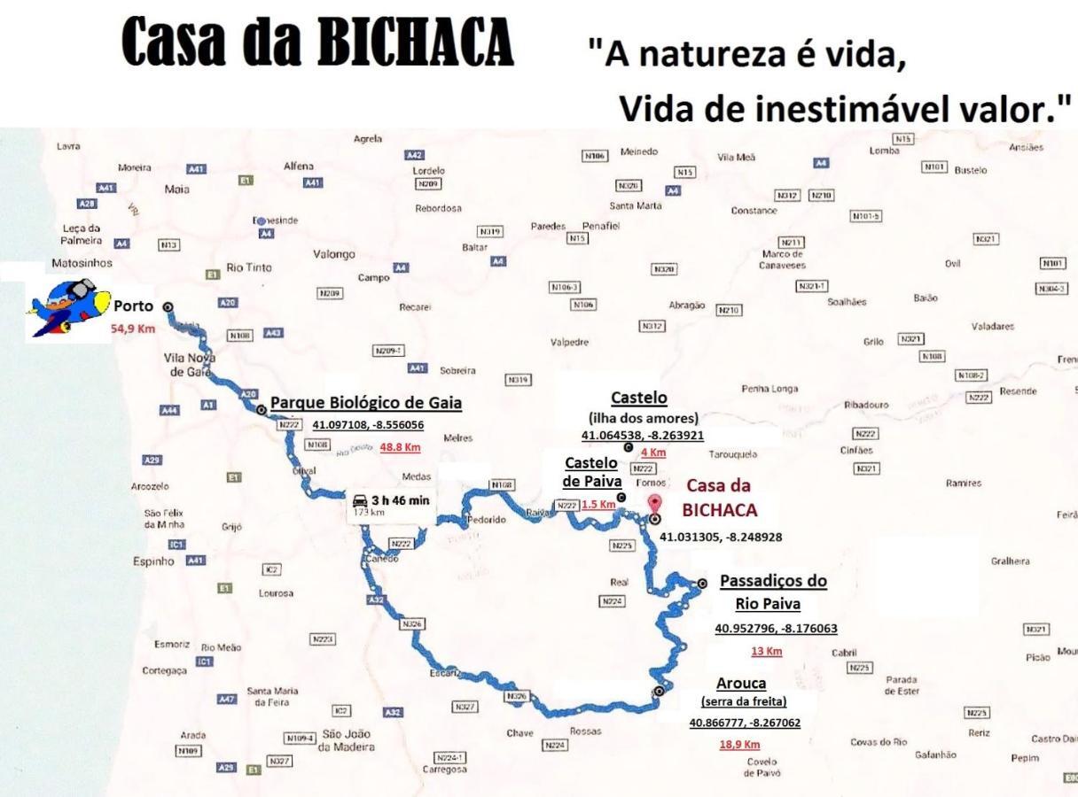 Casa Da Bichaca Guest House Кащело де Пайва Екстериор снимка